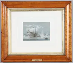 Nicolas Matthew Condy, 'The Royal Adelaide And The Royal William Fitting Out At Plymouth', watercolour on tinted paper