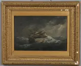 Henry Clifford, Hms Agamemnon Sailing In A Storm (1903), Oil on board