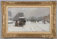 Luigi Loir, Vue De Paris Sous La Neige, oil on canvas