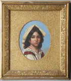 Adriano Bonifazi, Study Of A Young Italian Girl, Oil on board