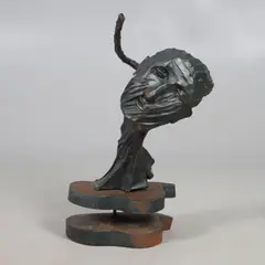 Eva Drewett, Welded Bronze Head Sculpture, An abstract welded bronze sculpture of a head