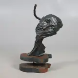 Eva Drewett, Welded Bronze Head Sculpture, An abstract welded bronze sculpture of a head