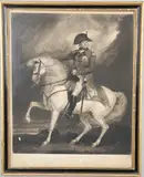James Ward After Sir William Beechey, 'His Most Gracious Majesty George Iii On His Favourite Charger, Adonis', black and white aquatinted engraving