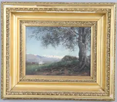 Margaret Campbell MacPherson, 'Near Mentone', oil on board