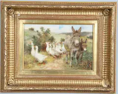 William Weekes, 'The Passing Place', oil on oak panel