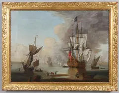 Peter Monamy, 'Arrival Of George Ii In England After A Visit To Hanover', Oil on canvas