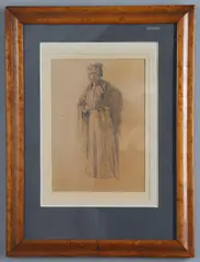 Walter Sickert, Venetian Woman (La Guisseppina), ink & charcoal on tinted paper