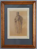 Walter Sickert, Venetian Woman (La Guisseppina), ink & charcoal on tinted paper