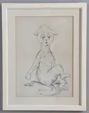Louis Wain, Study Of A Cat, Drawing