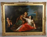 Laurent de La Hyre, Circle of Laurent De La Hyre - 'Angelica & Medora, Oil on canvas