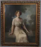 Frank Percy Wild, Portrait Of A Fashionable Edwardian Lady, oil on canvas