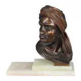 Franz Xaver Bergmann, Austrian Bronze Bust Of A Moor