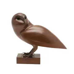 Geoffrey Dashwood, - Bronze Sculpture Of An Owl, A contemporary bronze sculpture of a Barn Owl