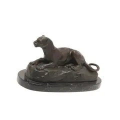 Bronze Patinated Study Of A Panther by Antoine-Louis Barye, foundry stamp 'Bronze Garanti J.B, sold Jun 2025