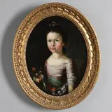 William Routh, Portrait Of A Girl, Identified As Catherine Tomkins Price (1770-1846), oil on metal