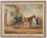 Charles Hancock, `Pickle` And George Skivings: Horse And Gig With A Groom (1843)