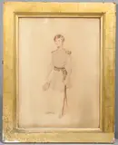 Thomas Sewel Robins, A Portrait Of A Young Officer, 1841, A watercolour portrait of a young officer in uniform carrying a sword