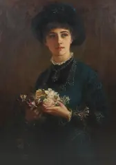 Louisa Starr, Portrait Of Elizabeth Anne Bostock, oil on canvas