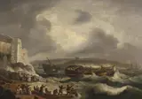 Thomas Luny, THE WRECK OF THE EAST INDIAMAN `DUTTON` AT PLYMOUTH SOUND, JANUARY 26th 1796