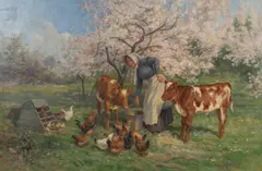 Feeding Time In The Orchard by Claude Cardon, sold Jan 2025