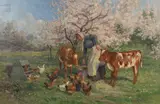 Claude Cardon, Feeding Time In The Orchard