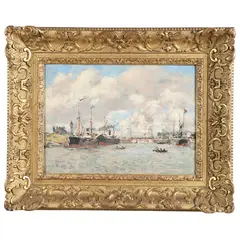 Eugène Louis Boudin, Deauville, Le Bassin Et Le Quai Au Bois