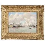 Deauville, Le Bassin Et Le Quai Au Bois by Eugène Louis Boudin, sold Jan 2025