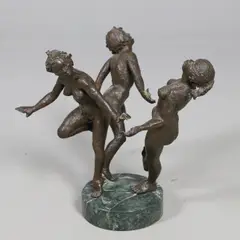 John Uht, - Bronze Limited Edition Group Of Dancers, A set of three bronze figures of dancers