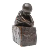 Reginald Fairfax Wells, 'Child On A Cushion', Circa 1900, a rare patinated bronze