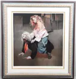 Robert Lenkiewicz, Painter With Lisa (Aristotle And Phyllis Theme), Screenprint