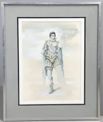 Loudon Sainthill, Costume Design, watercolour and gouache over pencil
