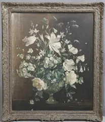 Terence Loudon, A Bowl Of Mixed White Flowers