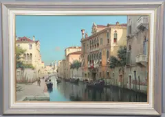 Vallin, Gondolas On A Quiet Backwater, Venice