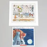 Graham Oakley, "... THEY WERE REALLY GLAD TO SEE THAT THE TWO MEN HAD GIVEN UP TRYING TO SEND MICE TO THE MOON AND HAD EMBARKED ON A USEFUL CAREER." (from `THE CHURCH MICE AND THE MOON`), watercolour and bodycolour with pen and ink