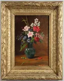 William Jabez Muckley, Still Life Of A Vase Of Flowers