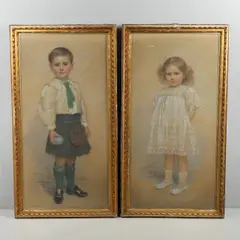 Florence Small, PORTRAITS OF IAN MACKINNON (ne JAMESON, 1908-1972); AND HIS SISTER, ISLA