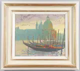 Alan Cotton, Venice- Salute And Gondolas At Sunset