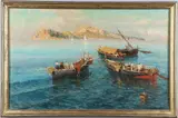 Giuseppe Giardiello, Fishing Boats Off Capri