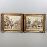 Paris: Le Chatelet; Porte St. Denis by Antoine Blanchard, sold Sep 2024