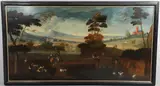 Jan Wyck, Italianate Scene With Figures And Livestock By A Bridge In An Extensive Landscape