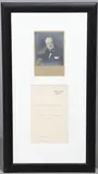 Winston Churchill, A black and white photographic portrait, signed, A black and white photographic portrait