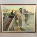 Terence Cuneo, - Large Railway Poster 'Royal Albert Bridge, Saltash' - Brunel Interest, and printed by Waterlow & Sons