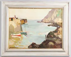 Leonard Richmond, A Cornish Cove By A Jetty