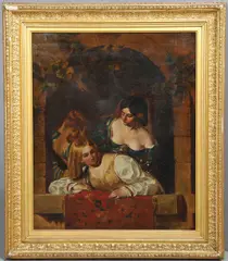 John Bathe, Window In Venice, During A Fiesta (After William Etty)