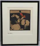 William Nicholson, JANUARY (from `AN ALMANAC OF TWELVE SPORTS`), Woodcut