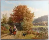 William Bromley, A Pleasant Walk Home, oil on canvas