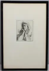LE BEGUIN (Fletcher 33) by Gerald Brockhurst, Etching, sold Apr 2024