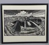 James Dodds, Brightlingsea, Past And Present, Linocut