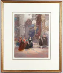 On Their Way To An Audience by Clara Montalba, sold Apr 2024