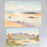 Edward Horace Thompson, Gently Falls The Eventide: Bassenthwaite Lake With Skiddaw, Ullock Pike & The Dodd, watercolour